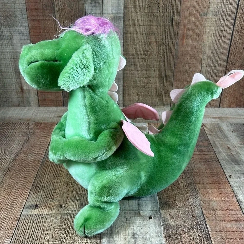 Vintage 1980s Disney Elliott Dragon Plush 14 Pete's Dragon Korea Disneyland WDW